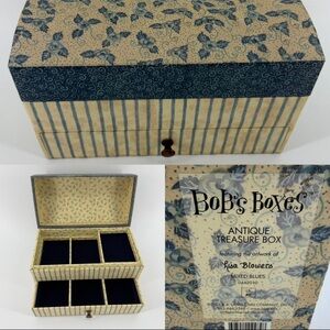 Bob's Boxes Antique Treasure Box in Mixed Blues, Jewelry/Desk/Storage Box